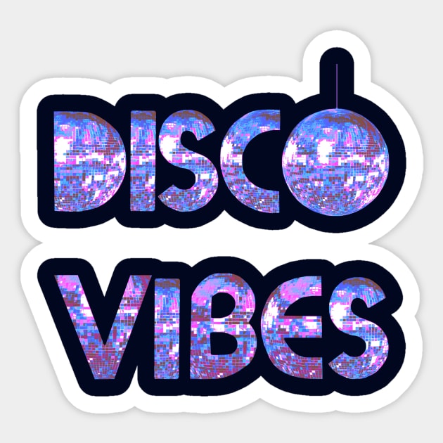 Pastel Disco Vibes Sticker by Art by Deborah Camp